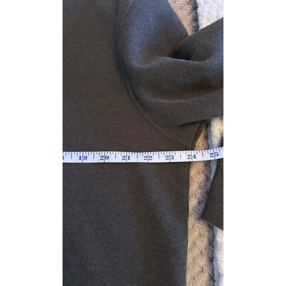 VTG 90s Polo Ralph Lauren Mens Sz L Olive Green Knit 1/4 Zip Sweater Purple Pony